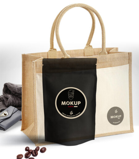 MOKUP JUTE BAG + GRATIS KOFFIE